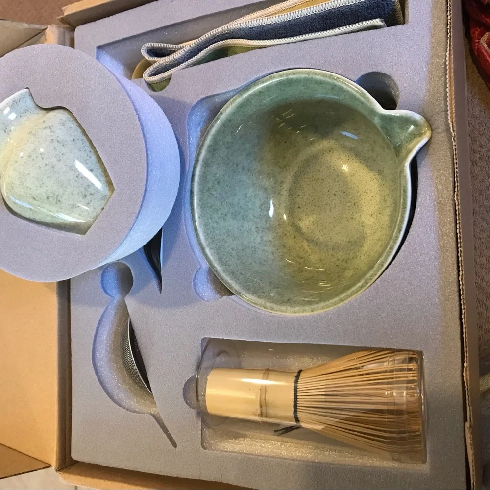 Matcha Whisk Set, 7-Piece Matcha Kit with Ceramic Bowl, Bamboo Whisk, Scoop,